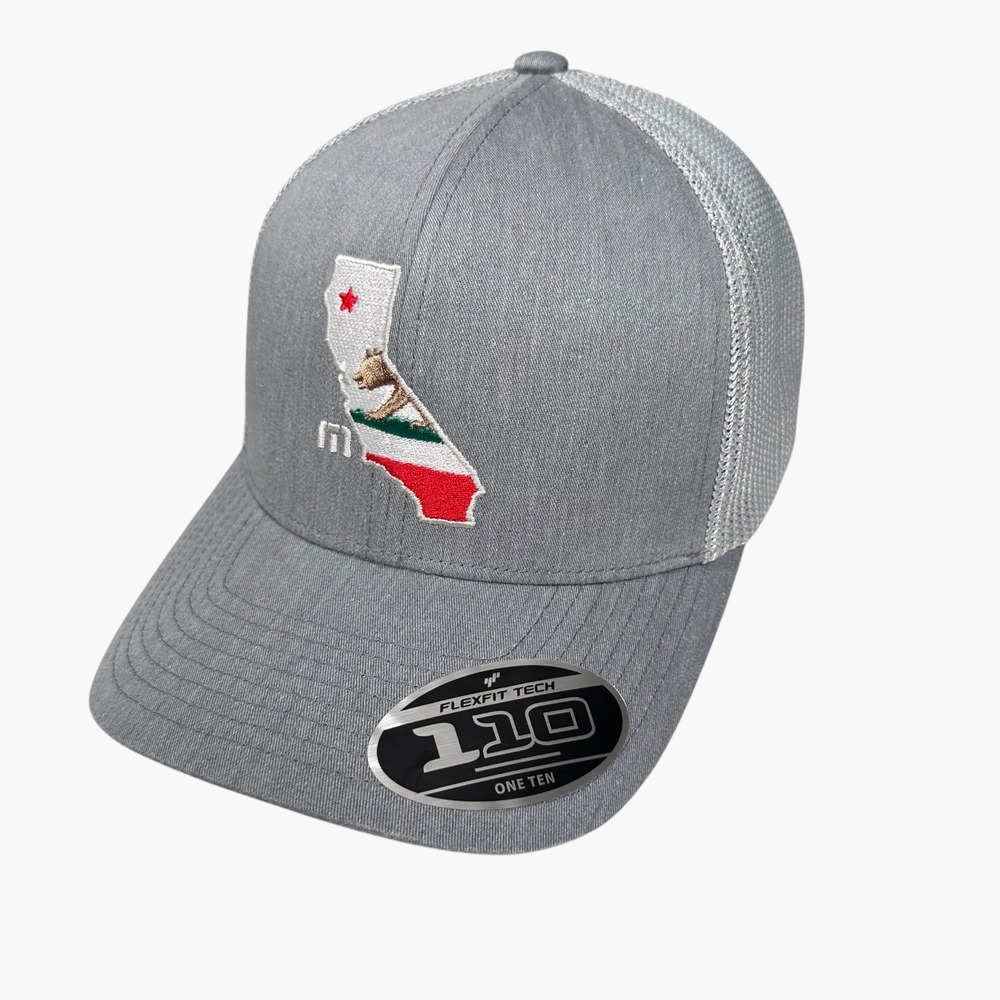TravisMathew Stater 3.0 Trucker Hat Mens OS Gray California Bear Snapback